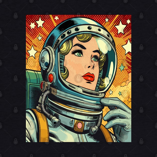Female Astronaut Comic Book Style by RCDBerlin
